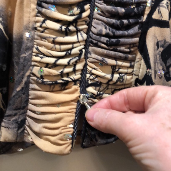 JOSEPH RIBBKOFF Collared, double Zip Top Size 12 - Picture 4 of 7